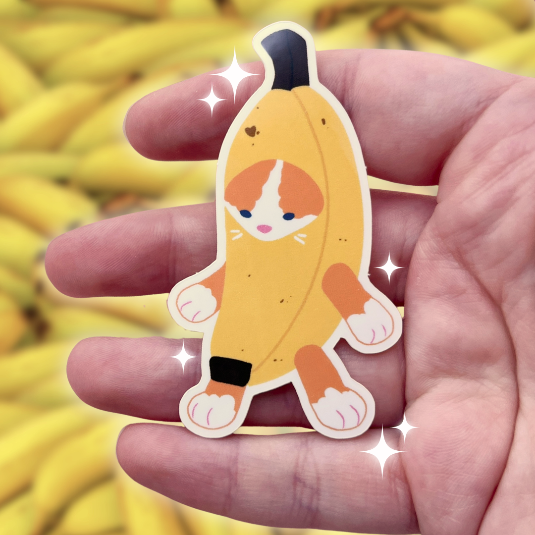 Banana Cat ~ Sticker v.2