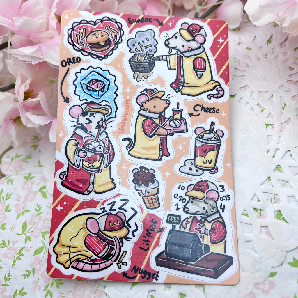 Rat'Donalds Collage ~ Sticker Sheet