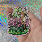 Heather Flower Fairy Deer ~ Pixie Dust Glitter Sticker