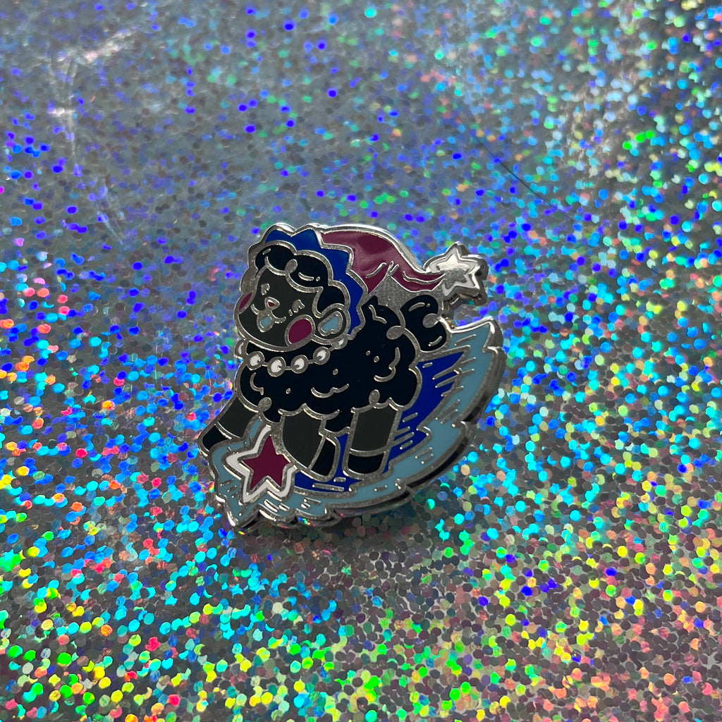 Shooting Star Witch Sheep ~ Enamel Pin