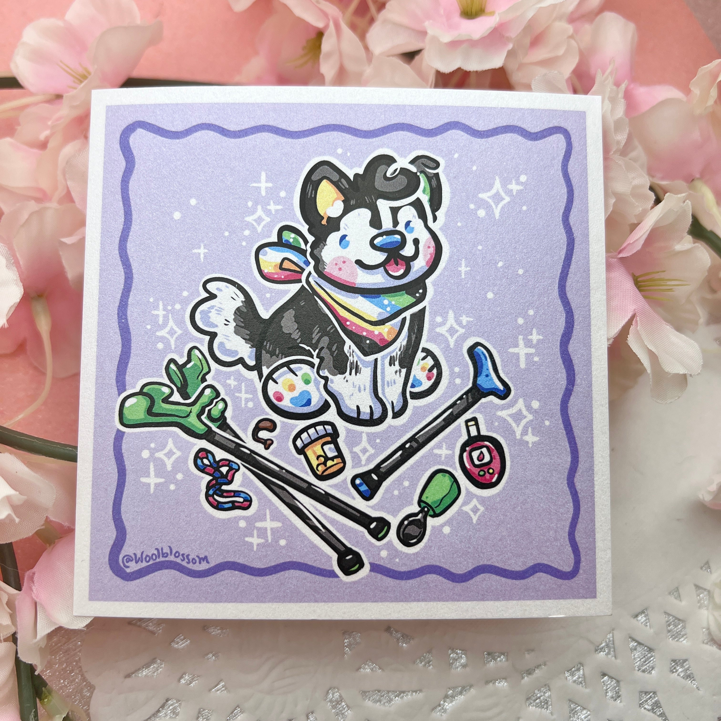 Disability Pride Puppy ~ Shimmer Print
