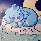 Blue Moon Ice Cream Puppy ~ Shimmer Print
