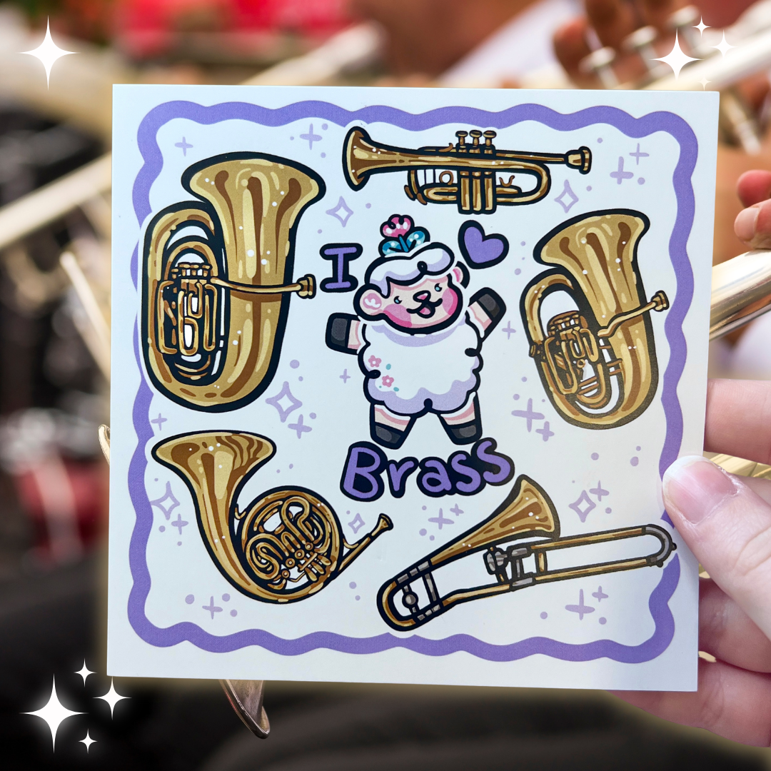 "I Love Brass!" Instruments Sprout ~ Print