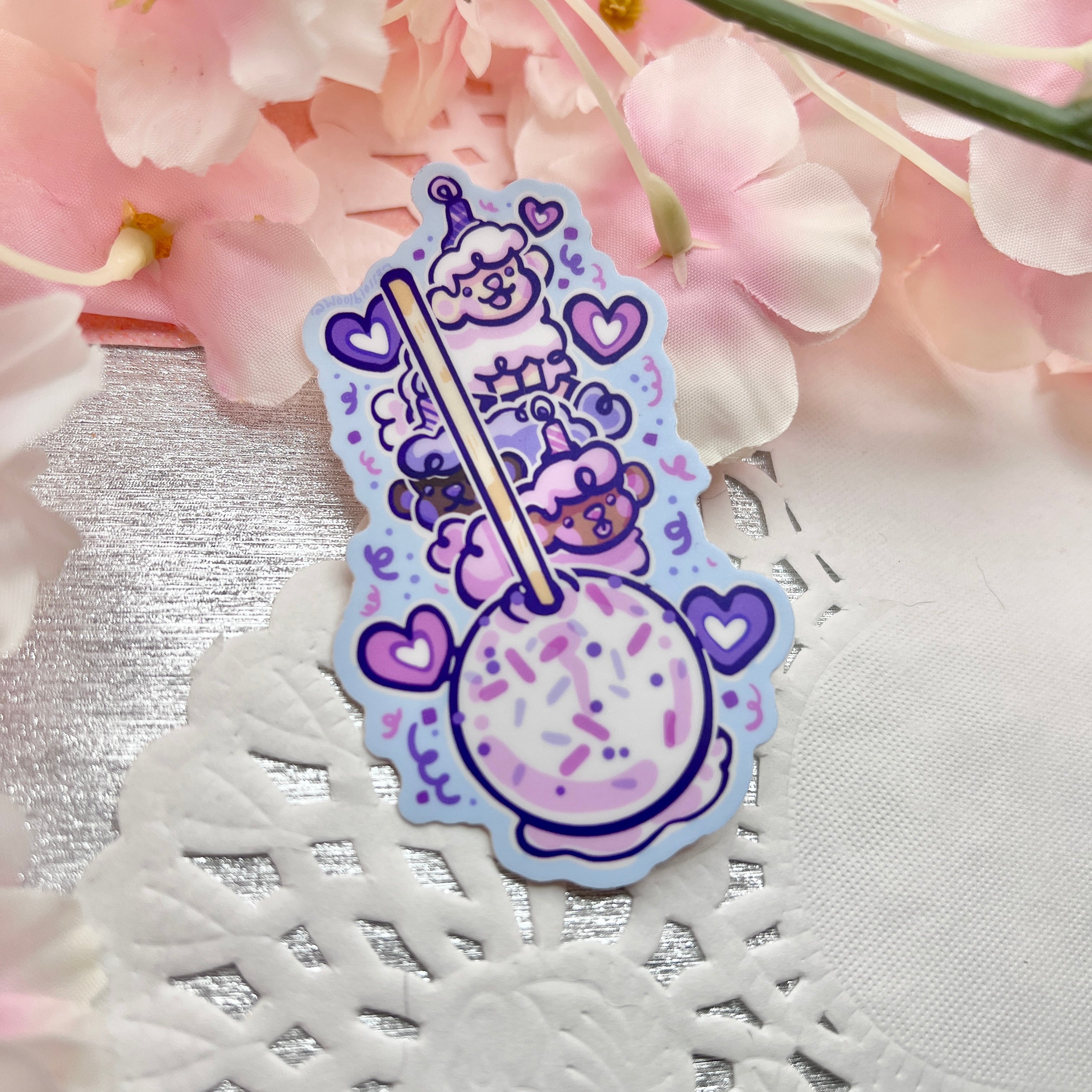 Cake Pop Sprout Sheep ~ Sticker