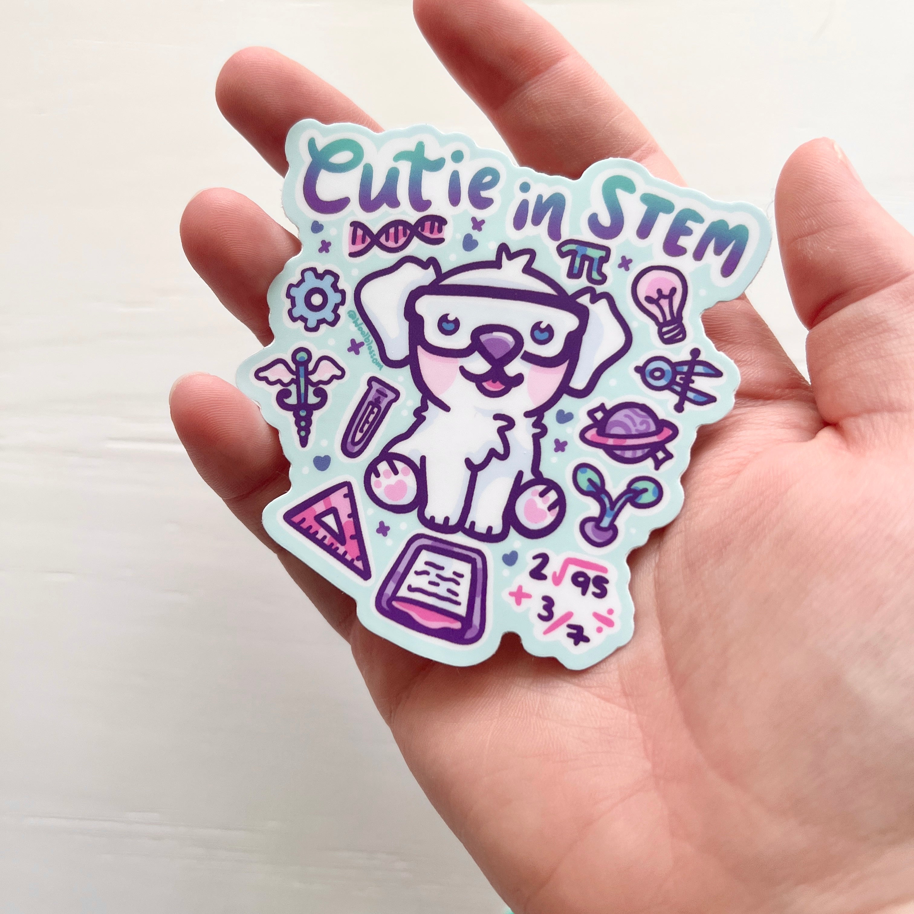 "Cutie in STEM" Puppy ~ Sticker