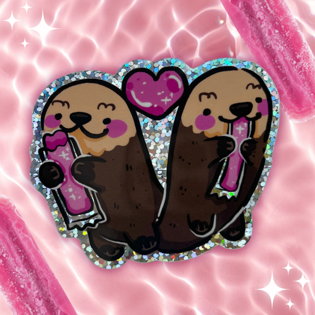 Otter Pops ~ Glitter Sticker