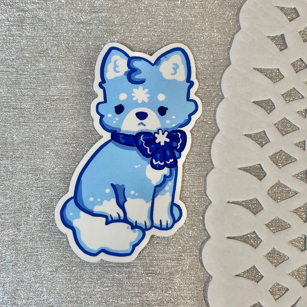 Snowfluff Winter Cat ~ Sticker