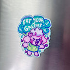 "Eat Your Greens" Sheep Dog ~ Magnet