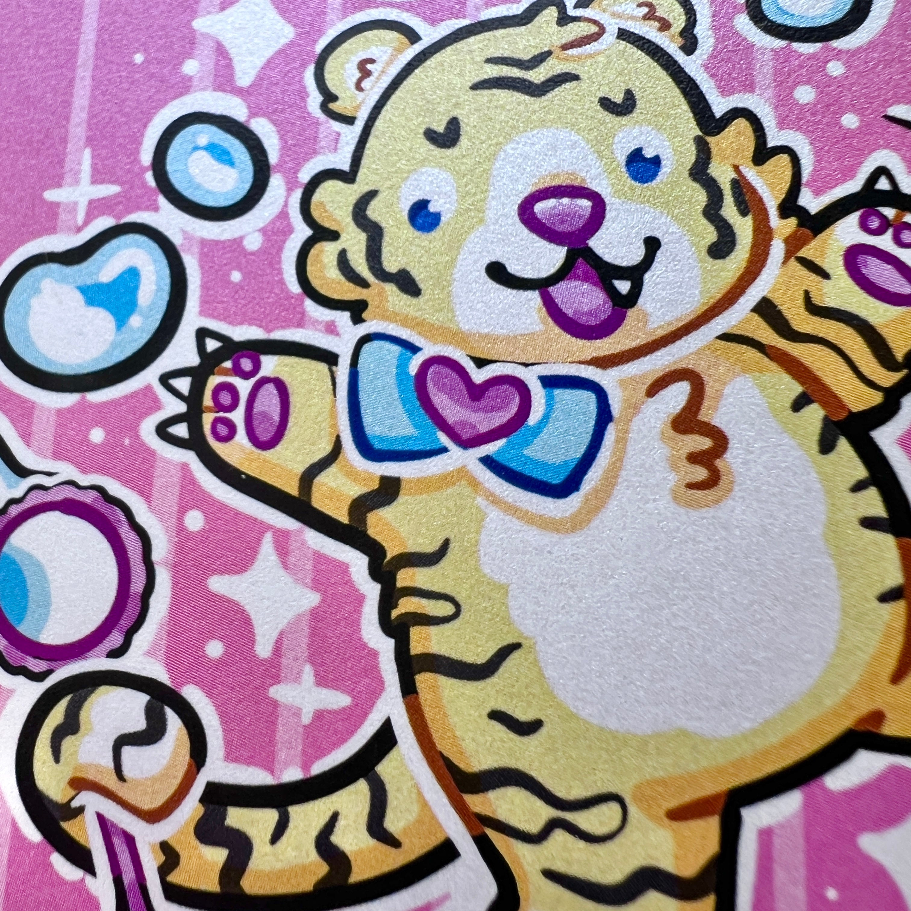 Bubble Circus Tiger ~ Shimmer Print