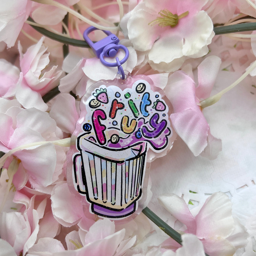 "Fruity" Blender ~ Glitter Acrylic Keychain Charm