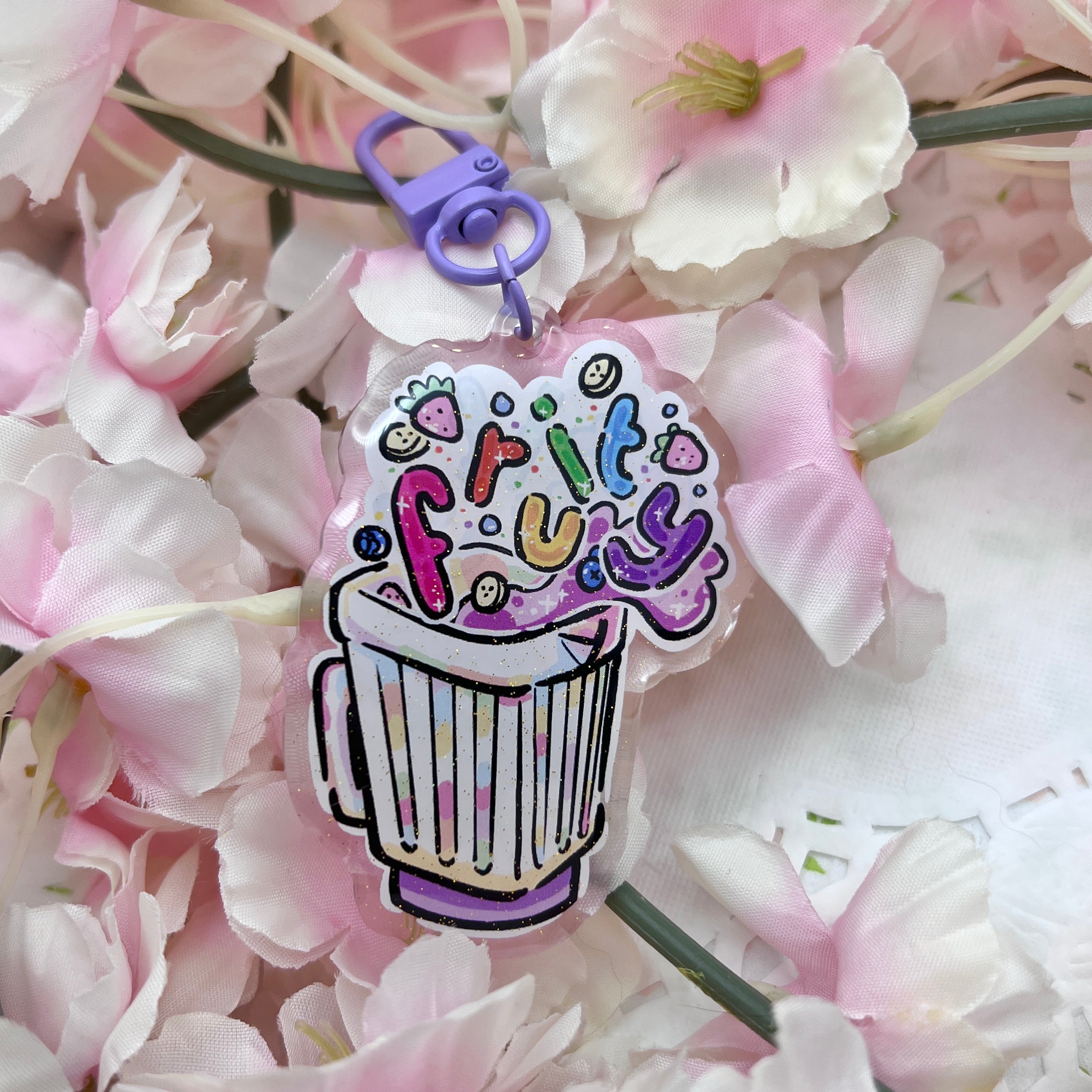 "Fruity" Blender ~ Glitter Acrylic Keychain Charm