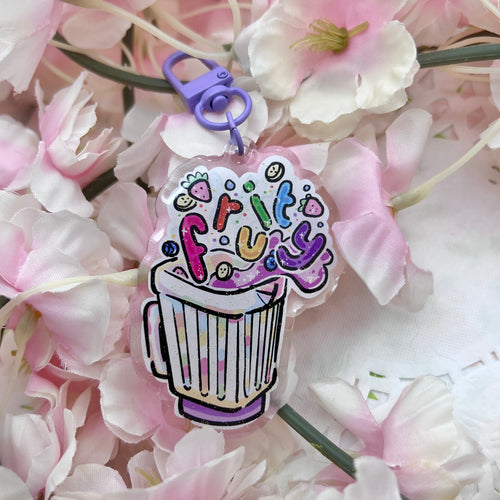 "Fruity" Blender ~ Glitter Acrylic Keychain Charm