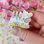 Icing the Birthday Cow! ~ Enamel Pin