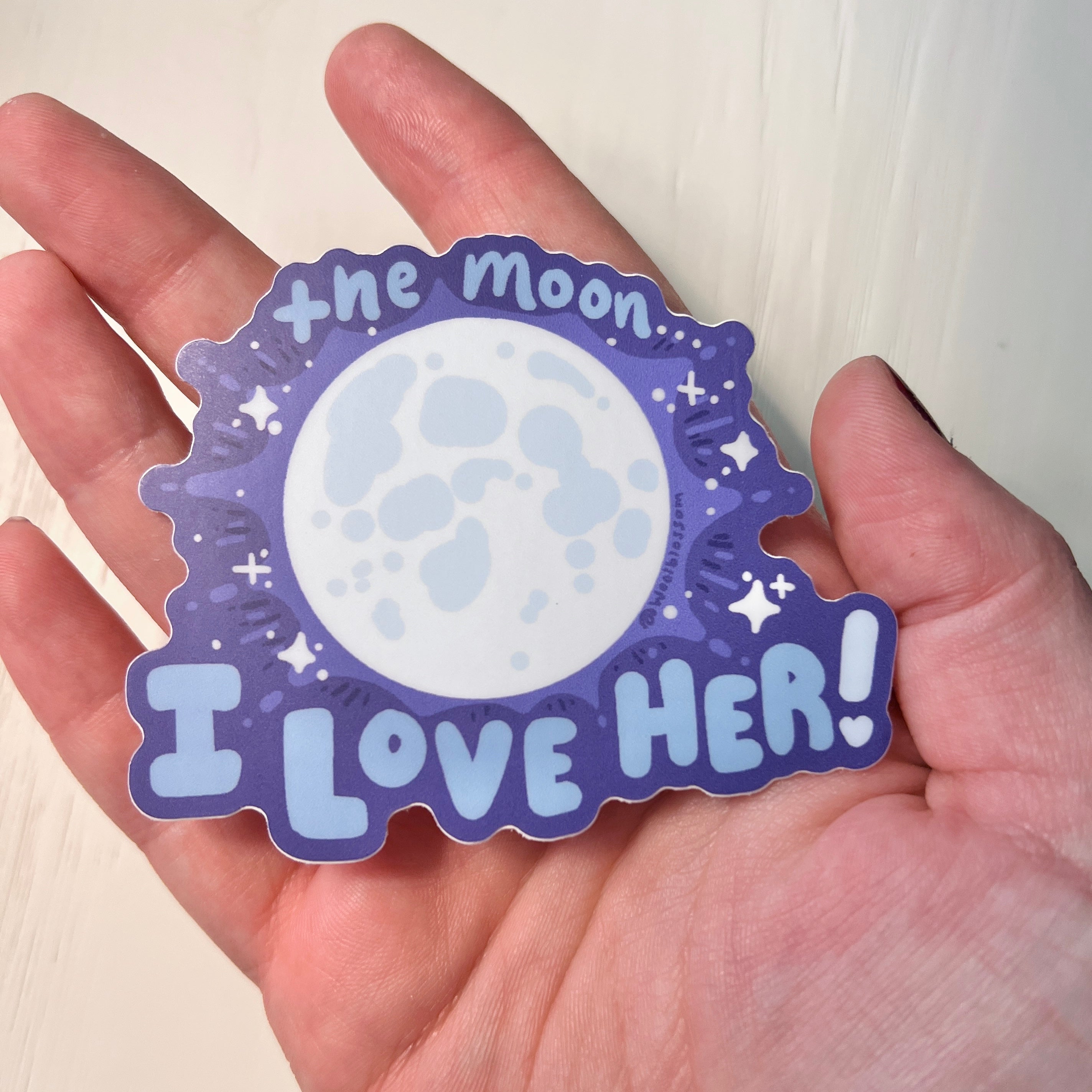 I Love the Moon! ~ Sticker