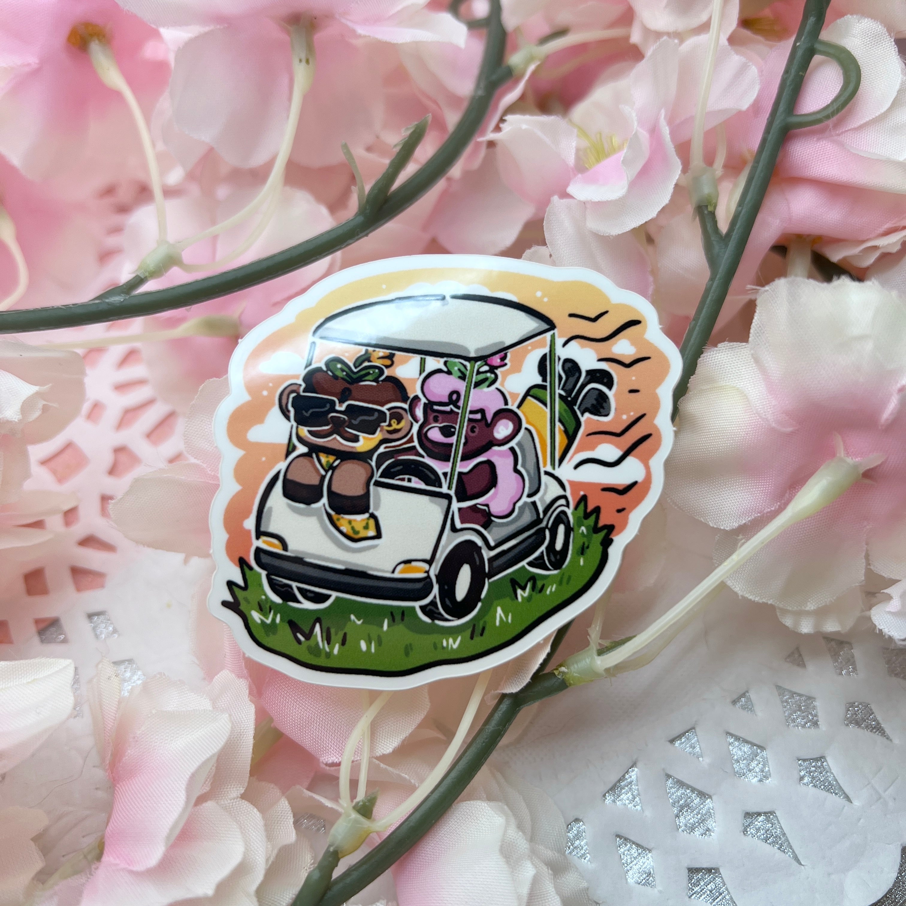 Golfing Dill the Dad Sheep ~ Sticker