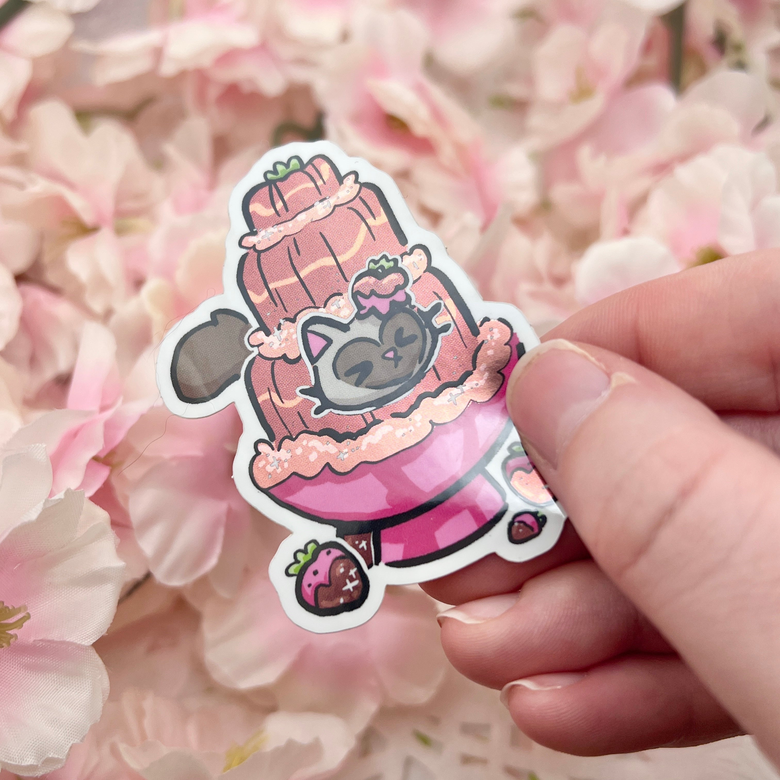 Chocolate Fountain Princess Bon-Bon ~ Metallic Sticker