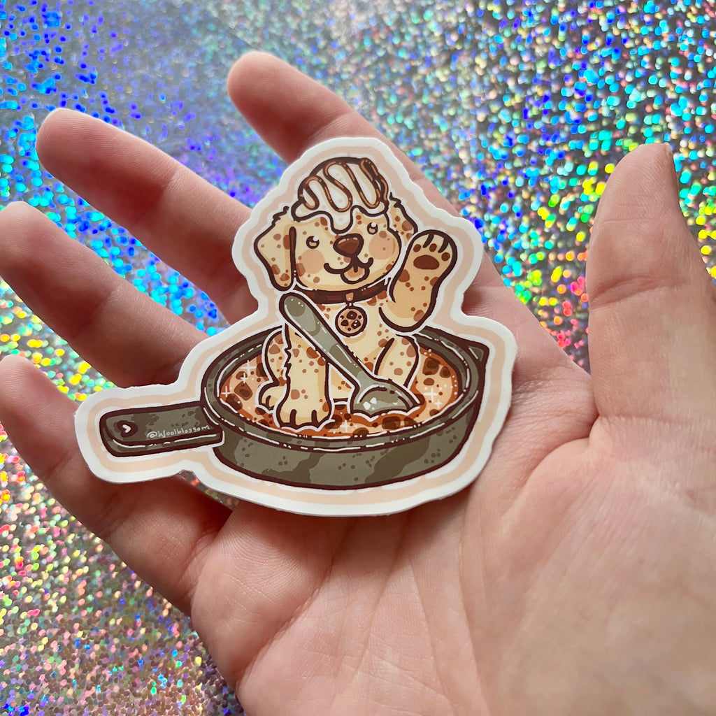 Cookie Skillet Puppy ~ Sticker
