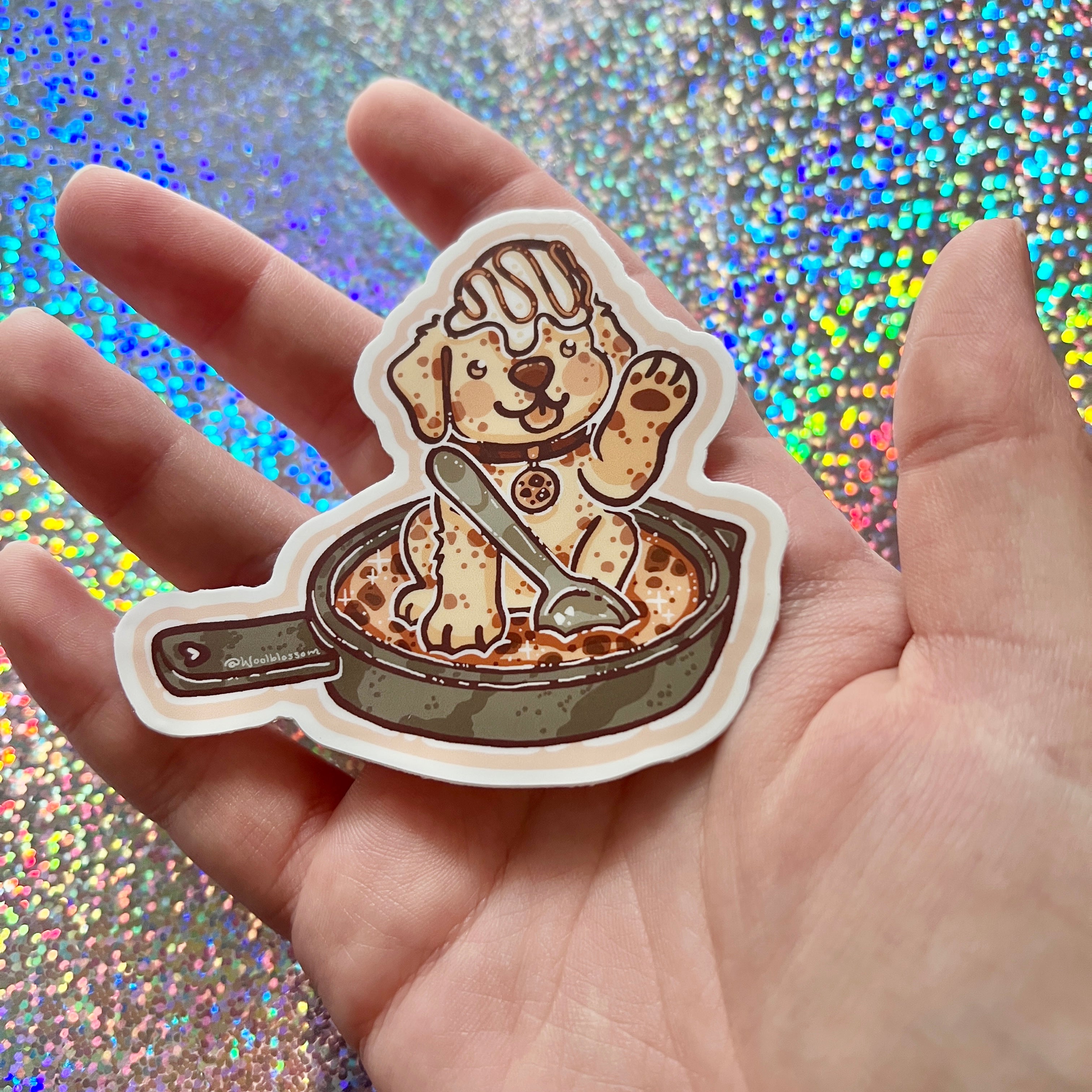 Cookie Skillet Puppy ~ Sticker