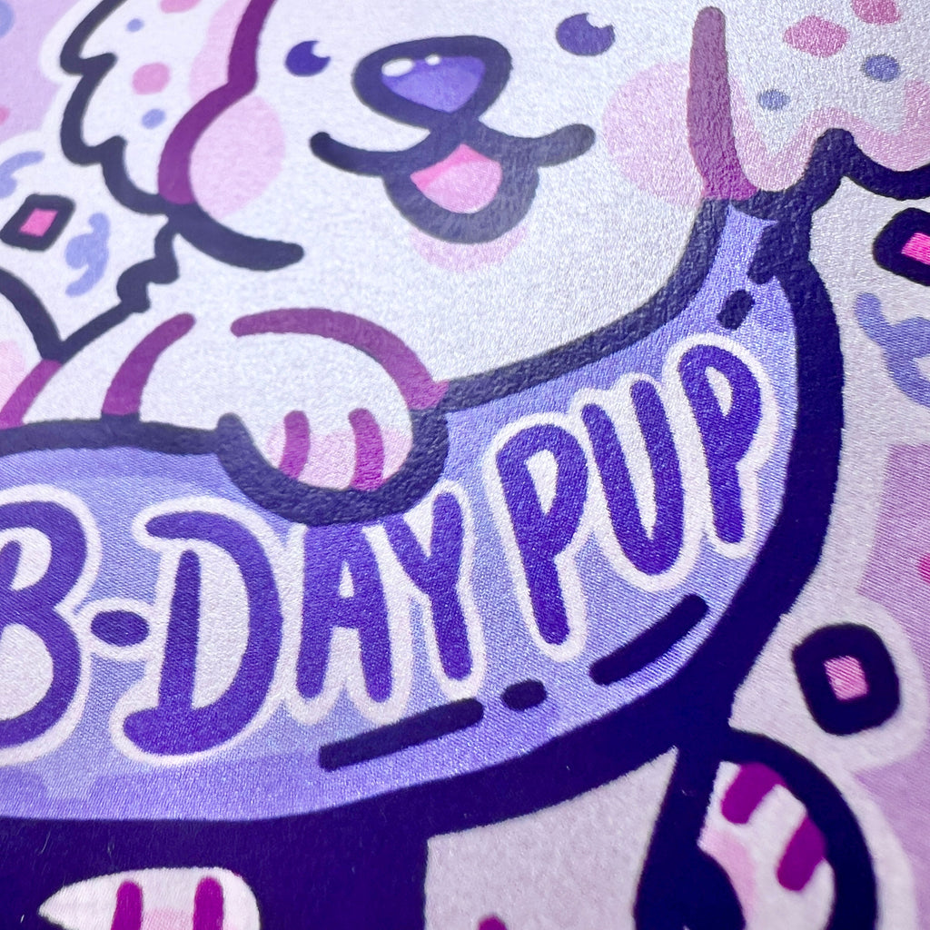 Confetti Birthday Pup ~ Shimmer Print