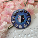 Moon Phases Cats ~ Button