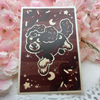 Midnight Cake Puppy ~ Cream Shimmer Print