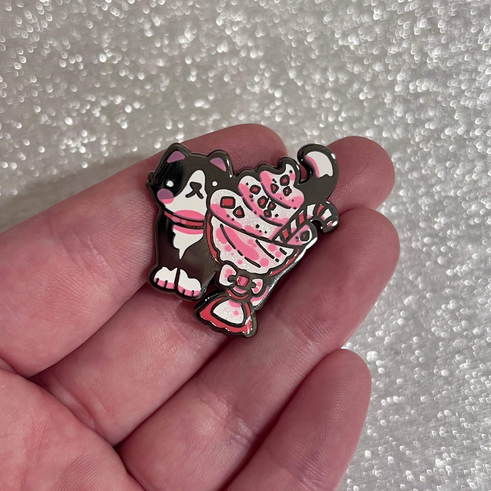 Peppermint Kitty Sundae ~ Enamel Pin