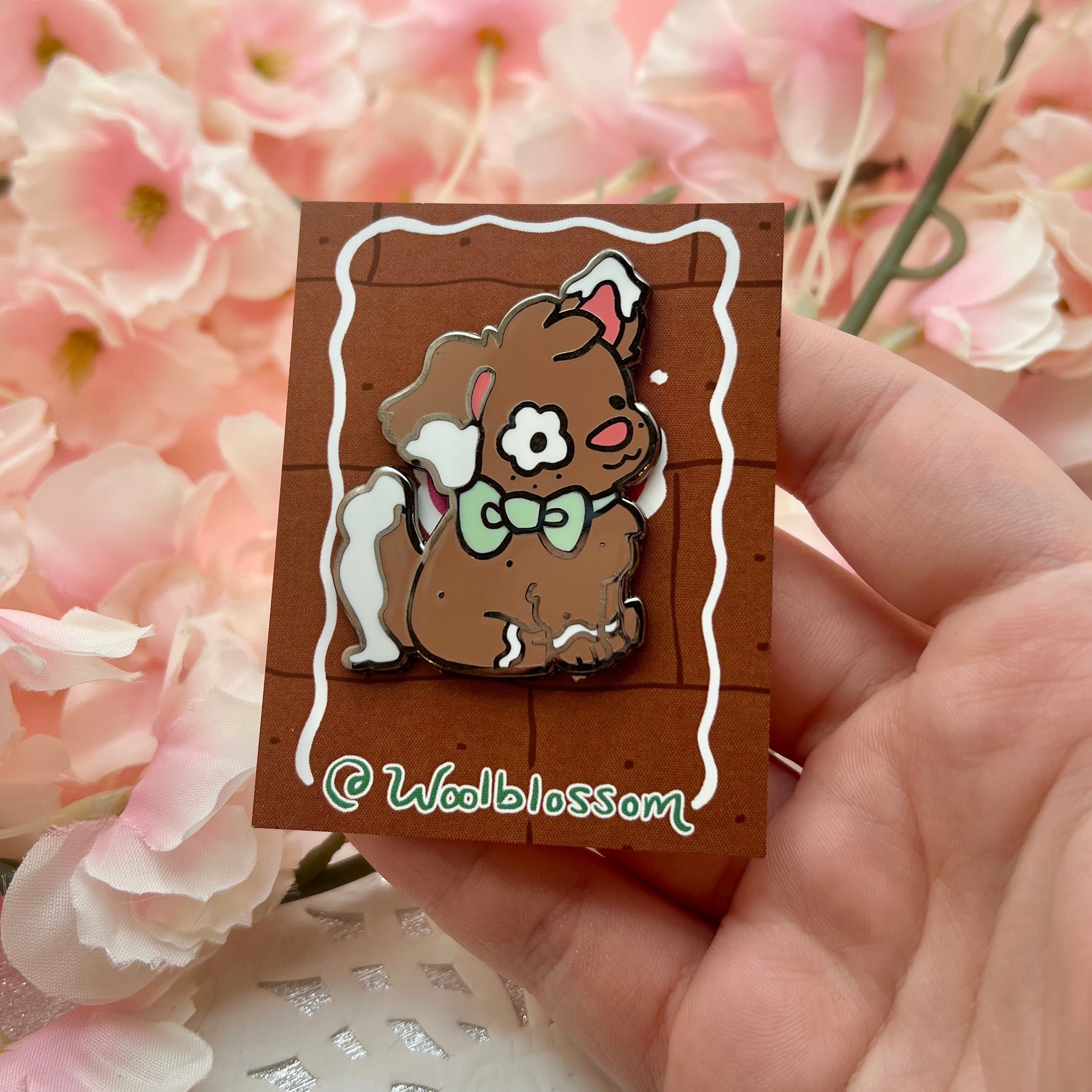 Clove the Gingerbread Puppy ~ Enamel Pin