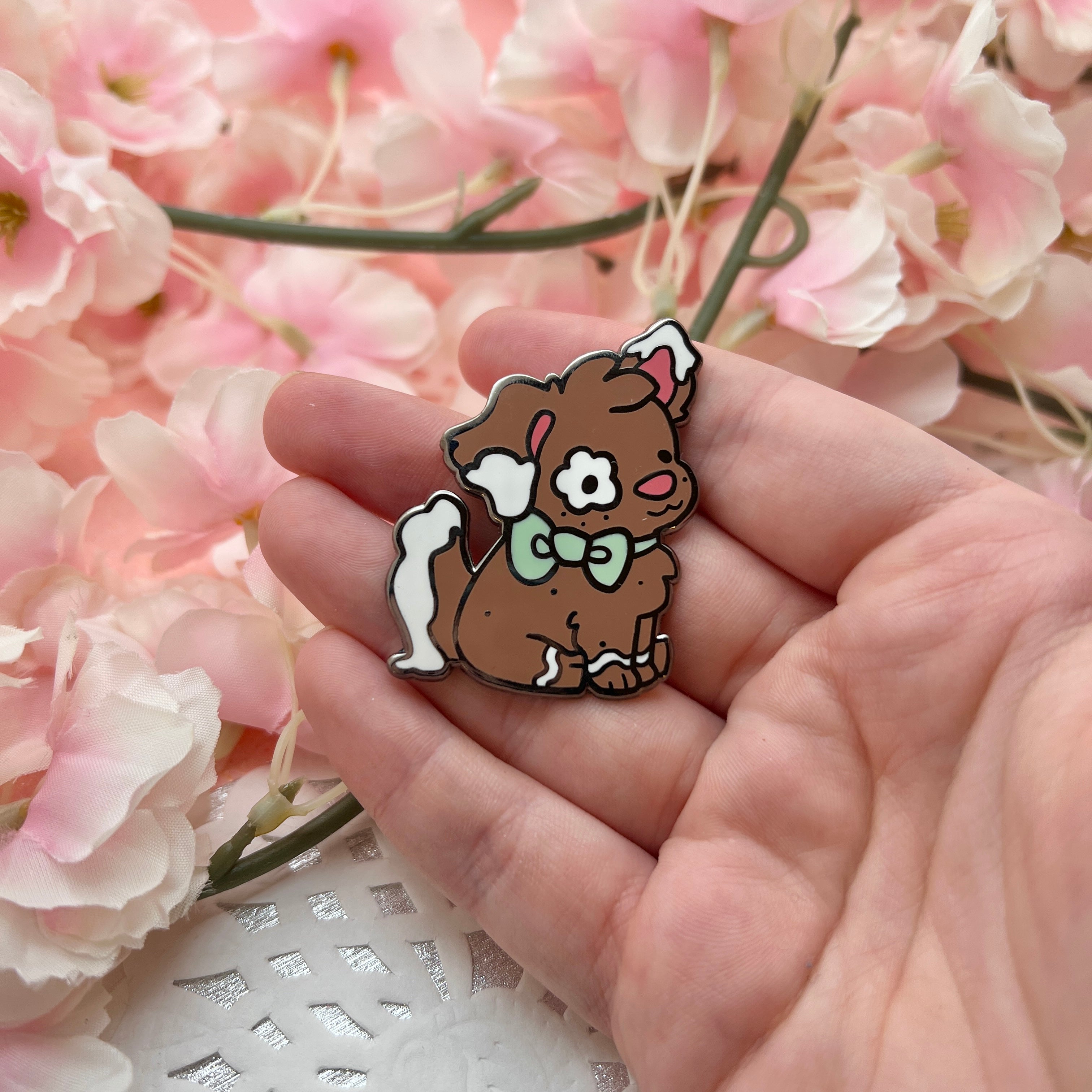 Clove the Gingerbread Puppy ~ Enamel Pin