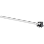 Solid 14K White Gold 2mm Black Cubic Zirconia Nose Ring