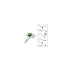 14k White Gold Green 1.5mm CZ Marquise Nose Ring