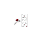 14k White Gold 1.5mm Genuine Ruby Diamond Marquise Nose Ring