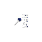 Solid 14K White Gold 2mm Lapis Lazuli Straight Nose Ring