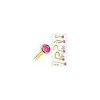 Solid 14K Yellow Gold 2mm Pink Tourmaline Nose Ring