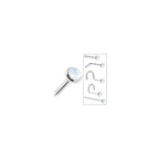 Solid 14K White Gold 2mm Rainbow Moonstone Nose Ring