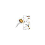 Solid 14K White Gold 2mm Tiger Eye Nose Ring