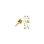 Solid 14K Yellow Gold 2mm Tiger Eye Nose Ring