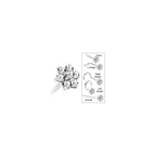 Solid 14K White Gold Clear Cubic Zirconia Flower Nose Ring