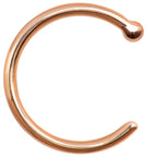 18G 5/16 Solid 14K Rose Gold Nose Hoop