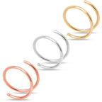 Spiral Nose Rings Double Hoop 20G