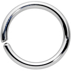 14G 7/16 Handcrafted Solid 14k White Gold Seamless Circular Ring