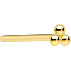 14k Yellow Gold 3mm Trinity Nose Ring