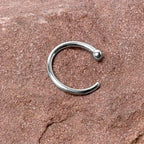 20G 5/16 Solid 14K White Gold Nose Hoop