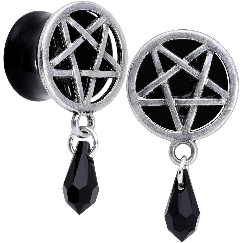 Pentagram Saddle Plug Set Created with Crystals 00G to 19mm