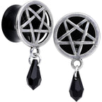 Pentagram Saddle Plug Set Created with Crystals 00G to 19mm