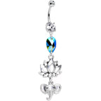 Handmade Zen Spirit Dangle Belly Ring Created with Crystals