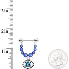 Handmade Blue Sun Eye Nipple Shields Created with Crystals