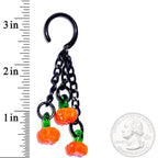 Handcrafted Halloween Pumpkin Patch Black Chain Ear Weights