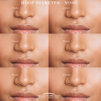 20G Implant Grade Titanium Triple Sided Micro Gem Hinged Nose Hoop