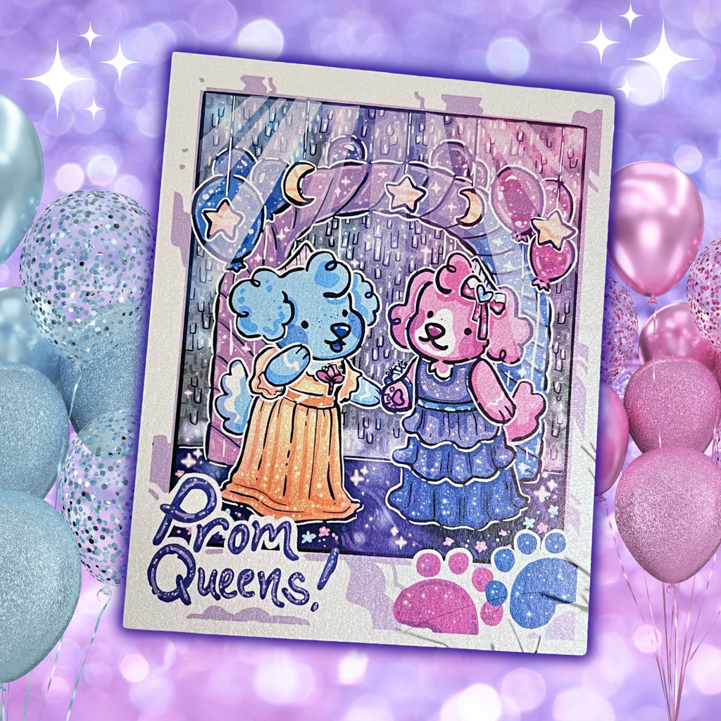Prom Queens Sky and Pearl ~ Shimmer Print
