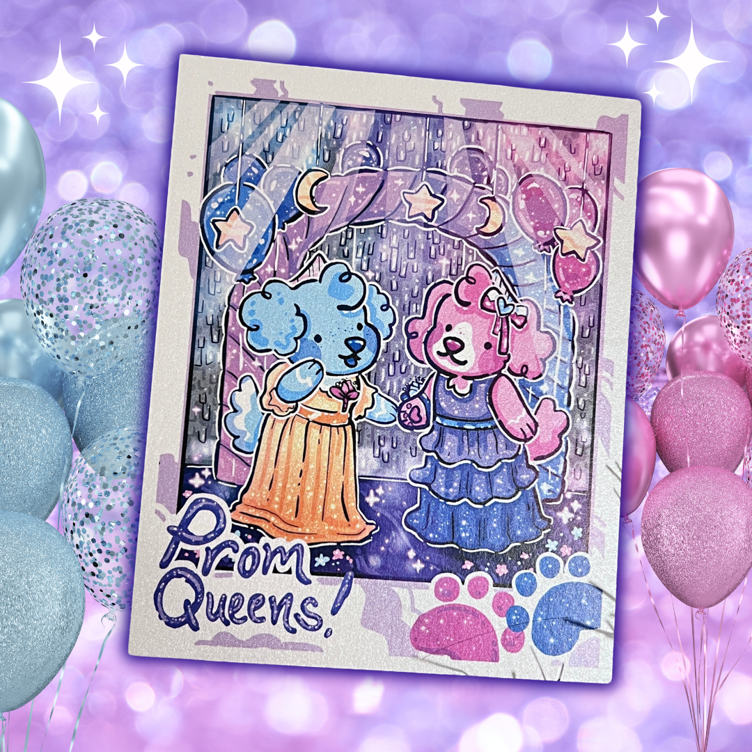 Prom Queens Sky and Pearl ~ Shimmer Print